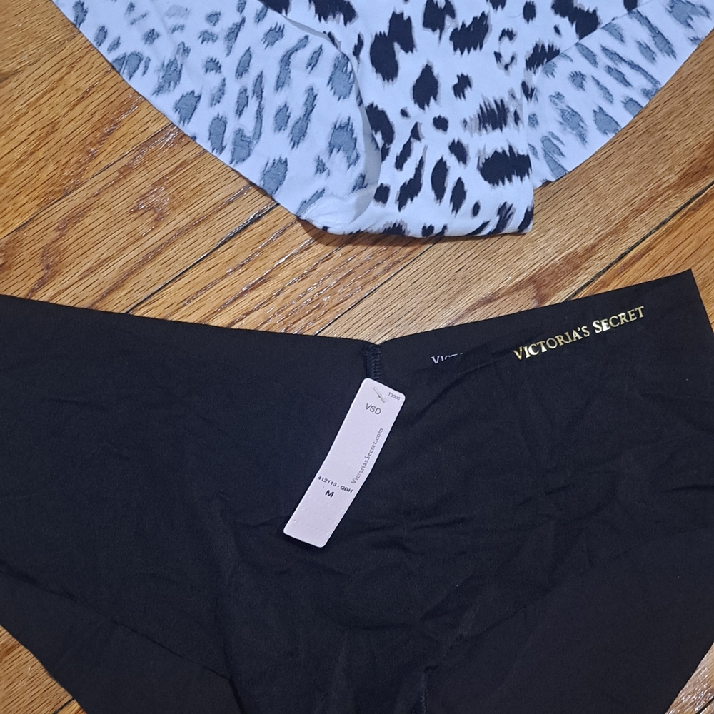 Victoria's Secret Black and White Animal Print Panties
